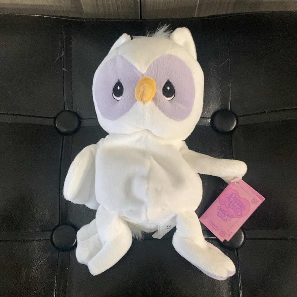 Retired Precious Moments Tender Tails White Owl Beanie With Tag Limited Edition - Picture 10 of 12